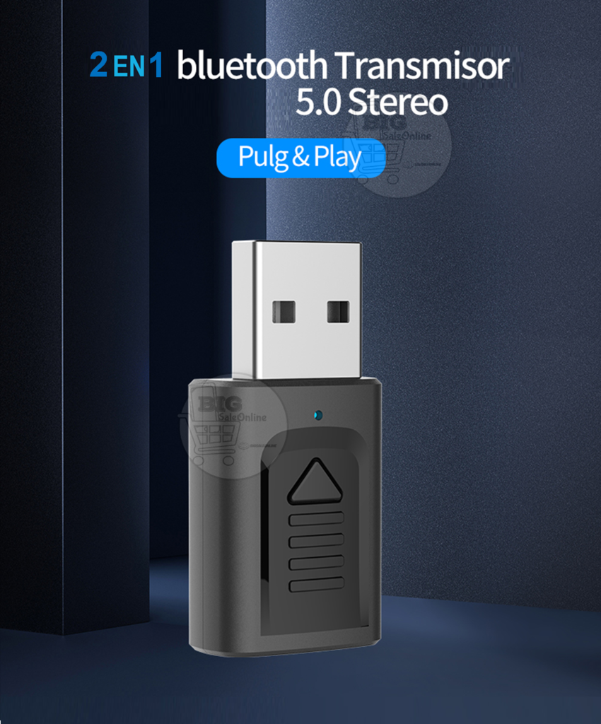 Adaptador Bluetooth, Transmisor Receptor Inalámbrico Bluetooth 2 En 1 Manos  Libres Plug And Play Para Televisores