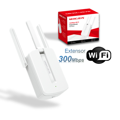 Extensor Wifi Mercusys 300mbps 3 Antenas De Rango Repetidor