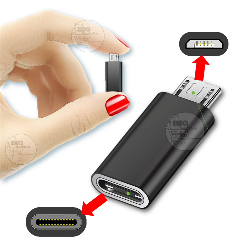 Adaptador micro USB (macho) a USB tipo C (hembra)