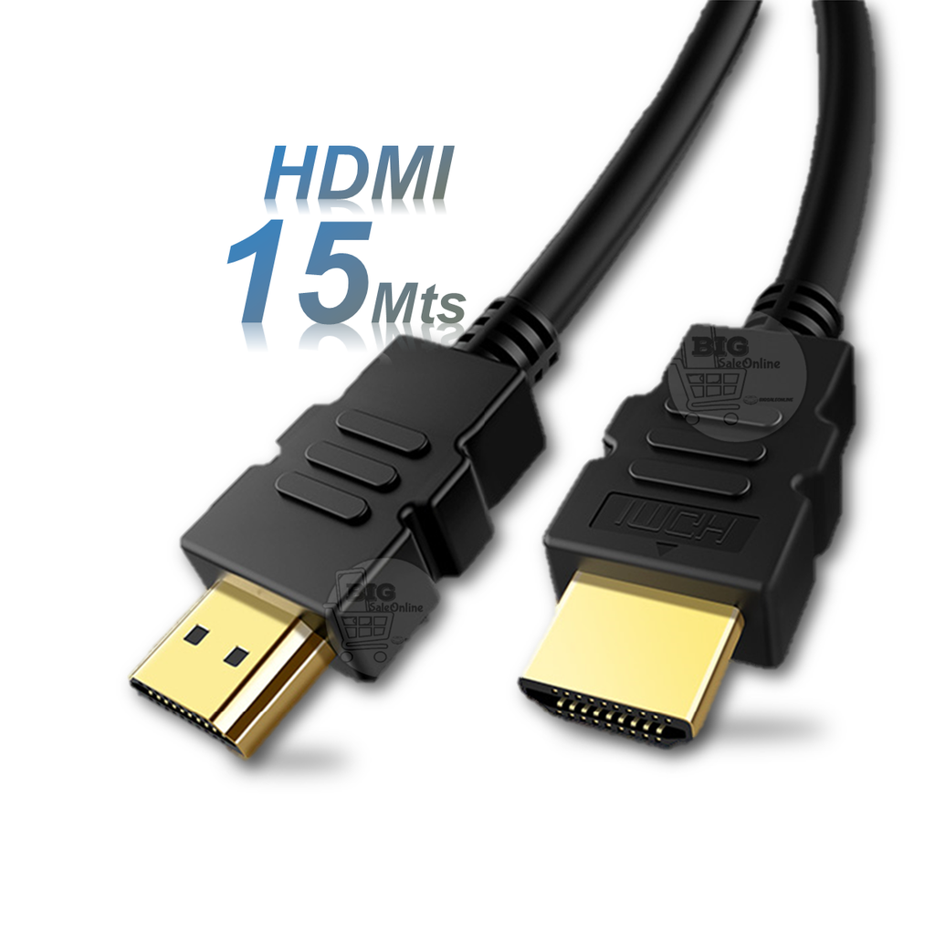 Cable Hdmi 15 Metros Dvr Tv Smart Consolas Ficha De Oro Noga