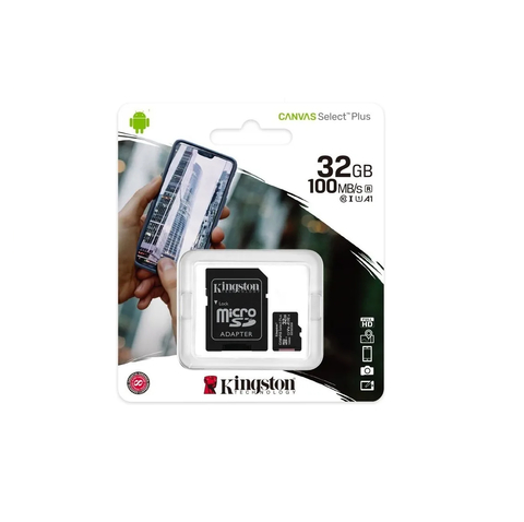 Tarjeta de Memoria SD 32Gb Kingston Clase 10 + Adaptador SD