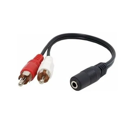 Cable Adaptador Miniplug 3.5mm Hembra A Rca Plug Macho