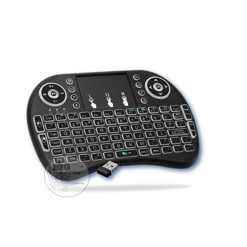 Teclado Inalambrico Mini con TouchPad Retroiluminado para TV Box, Notebook, Pc,