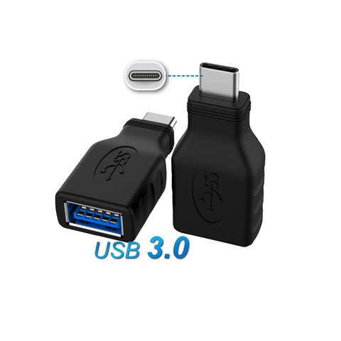 Adaptador Tipo C Macho A USB 3.0 Hembra Para Notebook, Celulares y Tablet