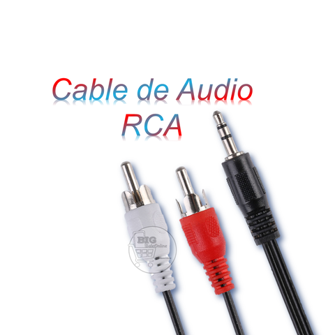 Cable Jack Miniplug 3.5mm A Rca (Blanco y Rojo) 3 Metros