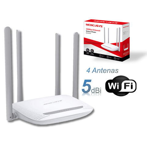 Router Wifi Mercusys By Tp-Link 4 Antenas 5dbi 300mbps Mejorado