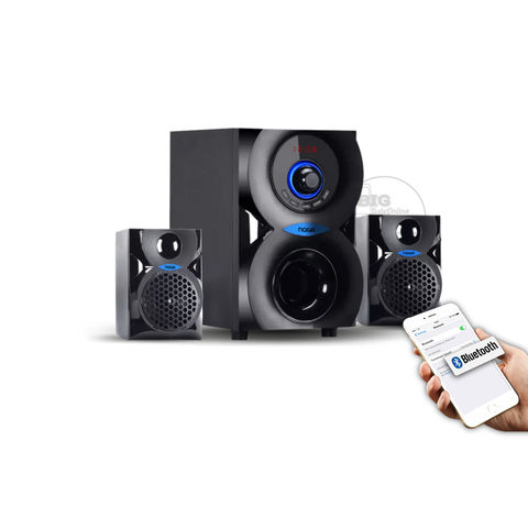 Home Theater 2.1 con Woofer y Bluetooth para Pc, Notebook, Celular
