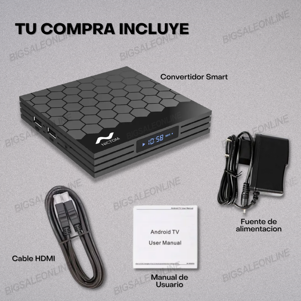 Convertidor Smart TV Nictom 1GB RAM + Teclado Inalámbrico