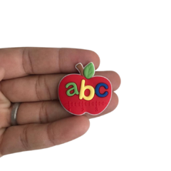 APLIQUE MAÇÃ ABC ESCOLAR EMBORRACHADO - 1 UNIDADE - comprar online