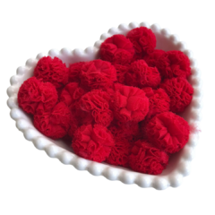 POMPOM MALHA TELINHA CORES FORTES (2.5CM) - 4 UNIDADES - loja online