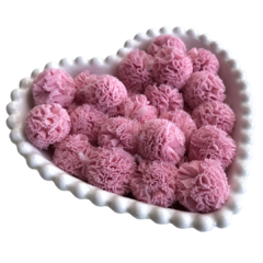 POMPOM MALHA TELINHA CORES FORTES (2.5CM) - 4 UNIDADES