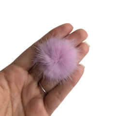 APLIQUE POMPOM PELINHO MÉDIO METADE (4.5CM) - 2 UNIDADES - Loja da Laceira