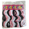 PACOTE DE XUXINHA DE CABELO PRETO / BRANCO / ROSA - 72 UNIDADES