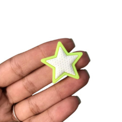 APLIQUE ESTRELA VERDE NEON EMBORRACHADO - 1 UNIDADE - comprar online