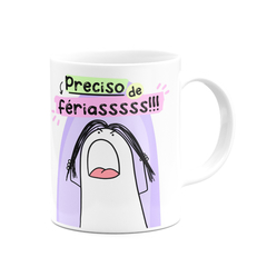 Caneca Flork Meme Preciso de Férias - Mai Personalizados