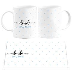 Caneca Personalizada Dindo Do Da Fundo Decorado Azul 325 ML na internet