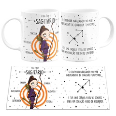 Imagem do Caneca Coleção Signos Cerâmica Branca 325 ML