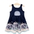 Vestido Luxo Floral Azul Marinho - comprar online