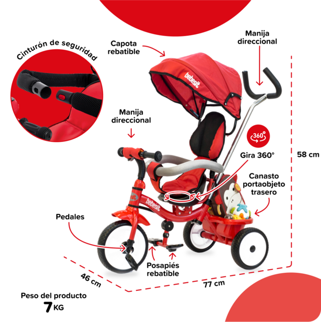 Bebesit triciclo giro 360 deals