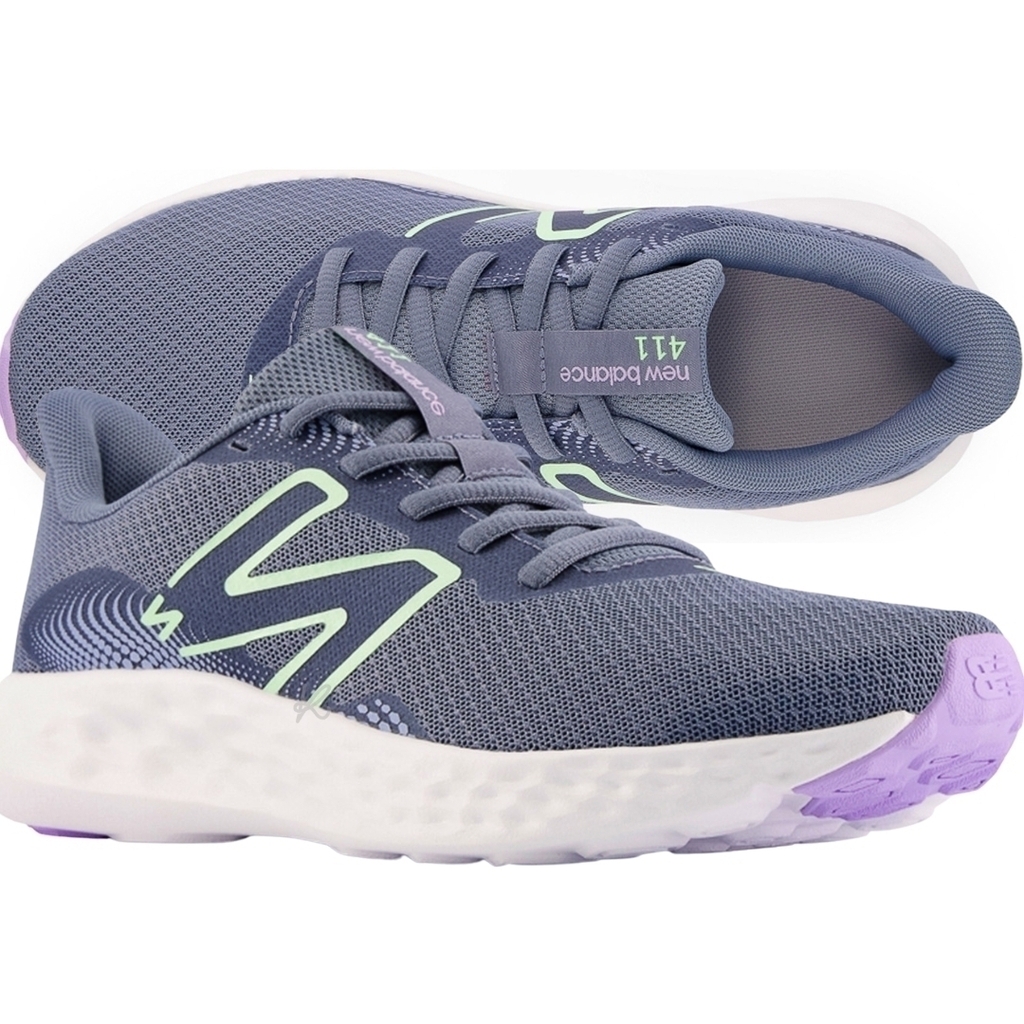 Tenis New Balance 411v3 Cinza e Branco Feminino Caminhada Corrida