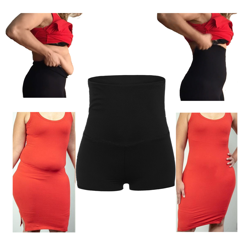 Shorts Tiro Alto Con Faja de 25cm Modeladora 100 Lycra