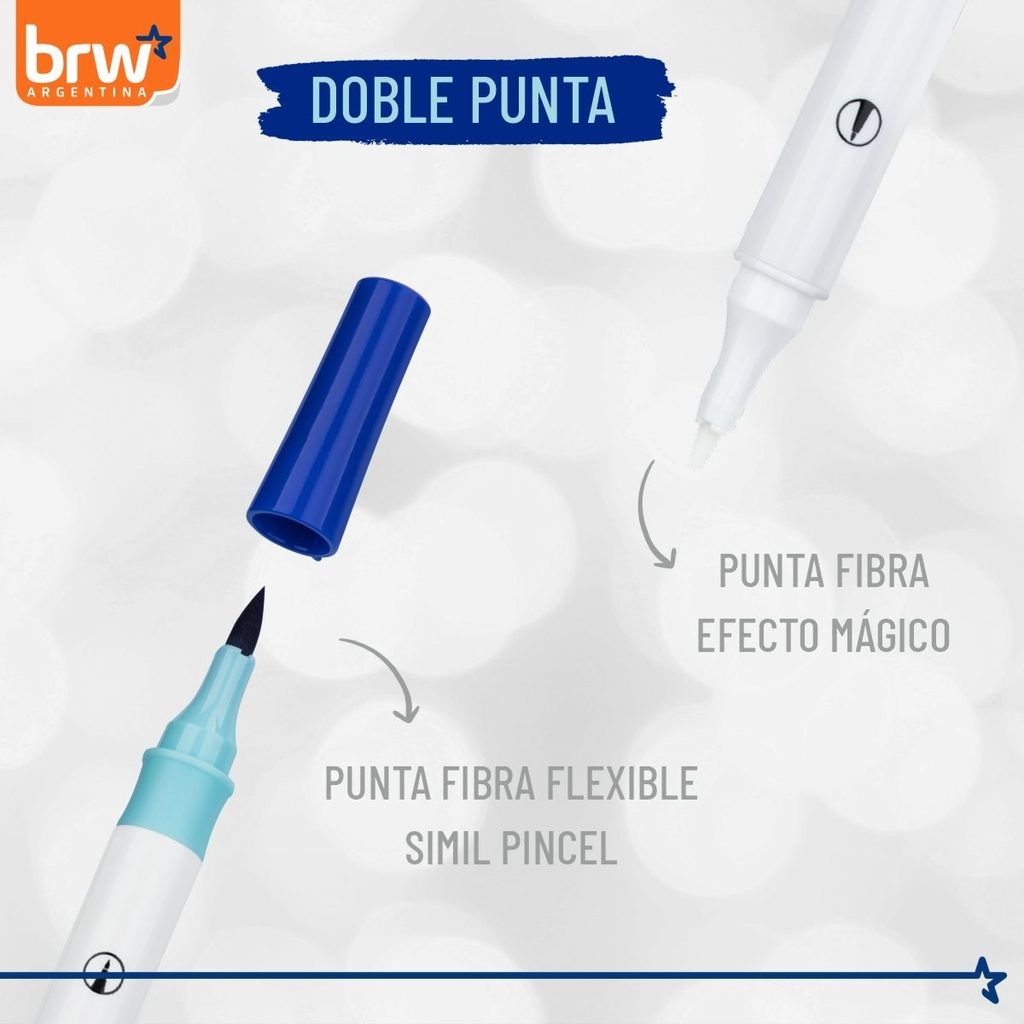 Marcador Doble Punta Pincel Dualbrushpen Microfibra X24 Brw