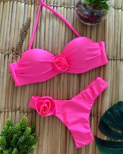 Biquíni Guarujá Pink Flor - Coconut Bikini - Moda Praia | Biquínis, Maiôs e Saídas de Praia