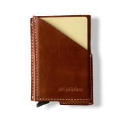 Billetera Liverpool Marron Pespunte Crema lo minimo