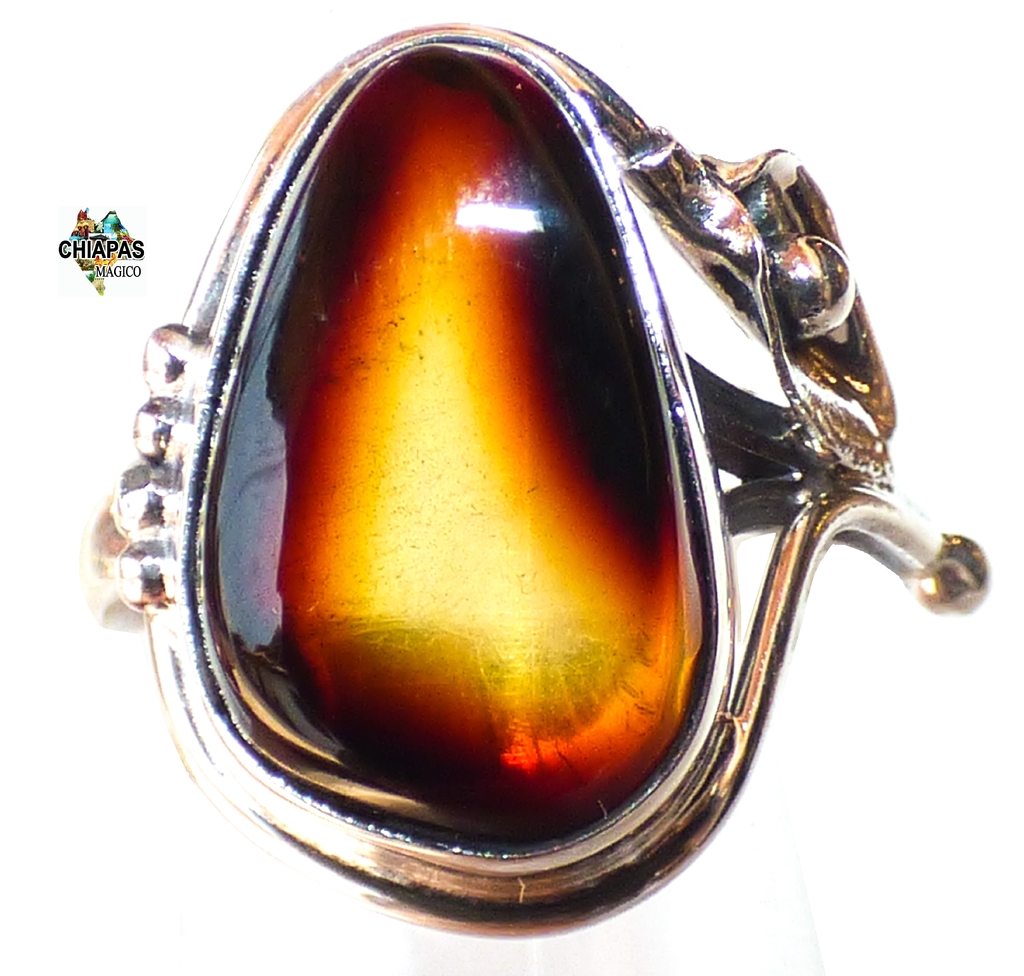 Anillos de ambar con plata sales
