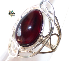 Anillo De Ámbar Rojo & Plata Ley #7 (AR35) - comprar en línea