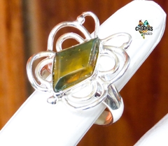 Anillo Mariposa De Ámbar Verde & Plata Ley #5.5 en internet