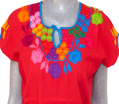 Blusa Mod005 Círculos/Roja #011 (M)