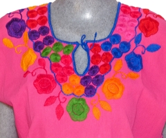 Blusa Mod005 Círculos/Rosa Mexicano (M)