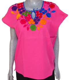 Blusa Mod005 Círculos/Rosa Mexicano (M) - comprar en línea