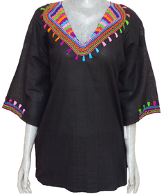 Blusa Mod013 Negra/Multicolor(M) - comprar en línea