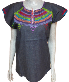 Blusa Mod015 Mezclilla/Multicolor #0 (S) - comprar en línea
