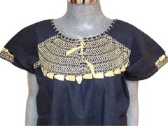 Blusa Mod015 Mezclilla/Beige (4XL) en internet