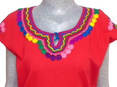 Blusa Mod016 Roja/Multicolor (S) - comprar en línea