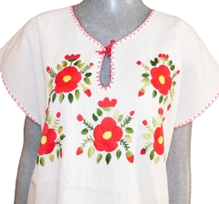 Blusa Mod035 Blanca/Rojo #001 (XL)