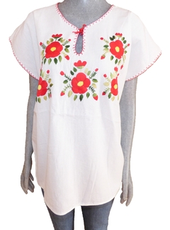 Blusa Mod035 Blanca/Rojo #001 (XL) - comprar en línea