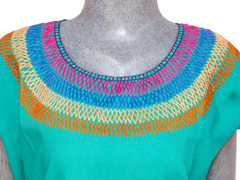 Blusa Mod044 Turquesa/Multicolor #002 (M)