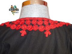 Blusa San Cristóbal Negra/Rojo (M) - Chiapas Mágico