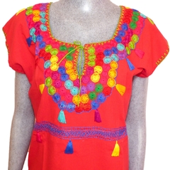 Blusa San Cristóbal Roja/Multicolor (M)