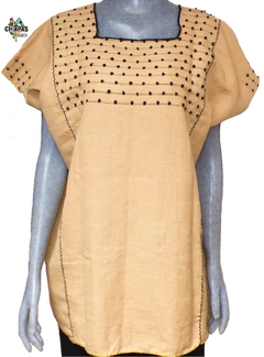 Blusa Bordada En Telar De Cintura Ivory (2XL)