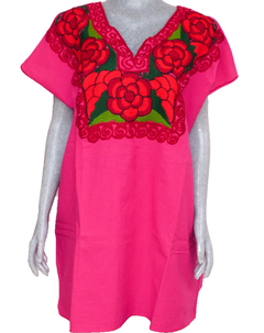 Blusa Zinacantán Fucsia/Rojo (4XL) - comprar en línea