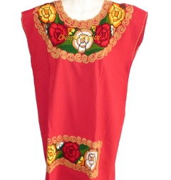 Blusa Zinacantán Roja (Doble Bordado) (XL)