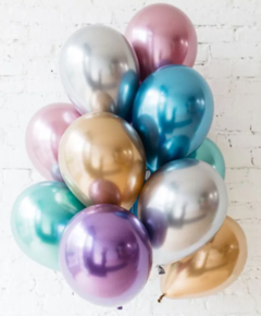 Paquete Con 50 Globos Metálicos (10 Pulgadas)