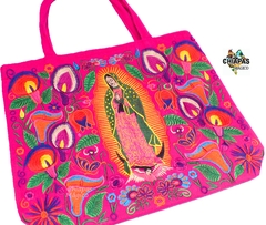 Bolsa Grande "Virgen de Guadalupe" Fucsia - comprar en línea