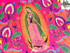 Bolsa Grande "Virgen de Guadalupe" Fucsia