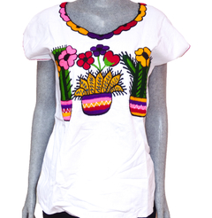 Blusa Cactus Blanca #001 (Talla S)